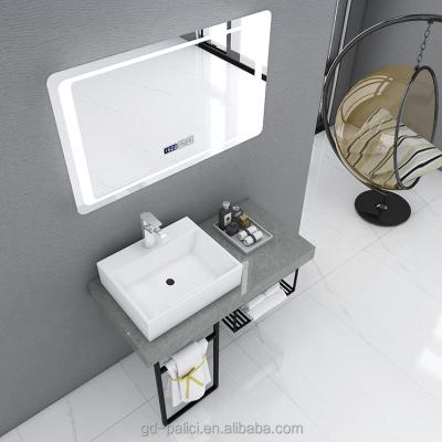 China Latest Design Modern Bathroom Wash Basin With Towel Bracket Ceramic Sanitary Ware Sinks for sale