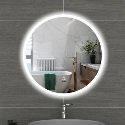 China Illuminated 24 Inch LED Bathroom Backlit Mirror Wall Mounted 3 Colors Dimmable Brightness IP44 Sensor Switch Waterproof Infrared 3 for sale