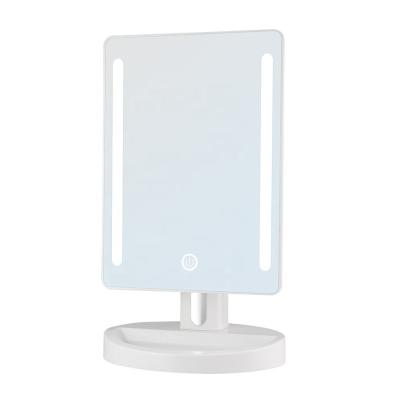 China Lighted Led Cosmetic Mirror Makeup Touch Switch Lighted Vanity Mirror for sale