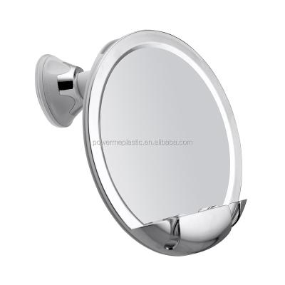 China Promotional Magnifying Anti Fog Shower Makeup Mirror Shaving Mirror With Hook for sale