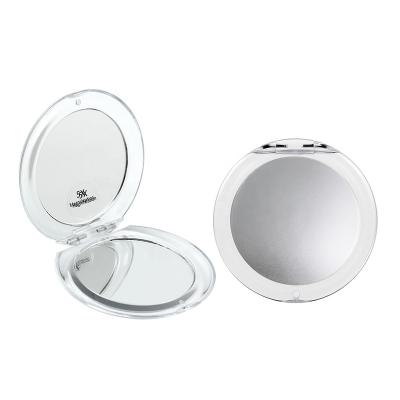 China 10x Lighted Magnifying Compact Mirror With Magnetic Closer Double Sided for sale