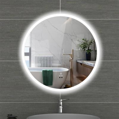 China Modern Bathroom LED Vanity Mirror Wall Mounted Makeup Mirror With Light 3-Color for sale