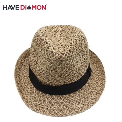 China Straw Hat Top Hat For Summer Sunshade Braid Beach Hat Lady Holiday Color Strip Pepper Nicecin Picture New Wholesale for sale