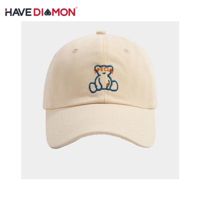 China COMMON Bear Embroidery Baseball Hat A Frame Structured Hat With Logo With Good Quality Good Custom Service for sale