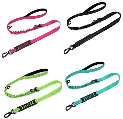 China Dual Function Dog Walking Leash Reflective Car Elastic Dog Leash Medium Explosion Proof Outdoor Viable Dog Leash for sale