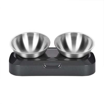 China E-Commerce Stainless Steel Double Pet Bowl Viable Double Pet Bowl Galvanized Iron Pet Bowls and Feeders for sale