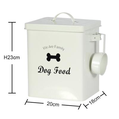 China Viable New Arrival Amazon Cat Food Container Large Capacity Metal Pet Food Airtight Moisture Proof Storage Box for sale