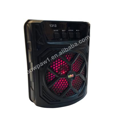 China No MIC jack/AUX wireless speaker mode RA-1313 cheap speaker 3 inch with LED light outdoor karaoke speaker for sale