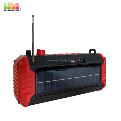 China Custom Multi Color ABS Plastic Speaker Flashing Light Rm-S610 LED Lamp Logo Loud Music Portable Solar Wireless Speaker With Solar Panel for sale