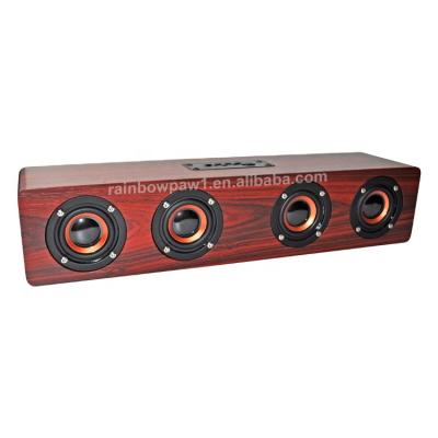 China No Portable W8 Stylish Speaker With LED Wooden Multifunctional Subwoofer Indoor Wireless Speaker for sale