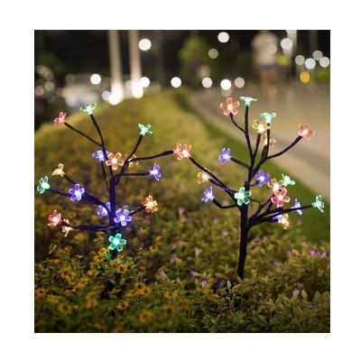 China LANDSCAPE Garden Landscape Light LED Lamp Solar Cherry Blossom Flower Tree Light Garden Decoration Stake Lamp for Yard Park Pathway for sale