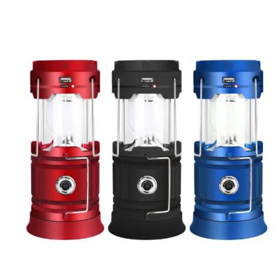 China Wholesale Outdoor Portable Telescopic Solar Lamp USB LED Camping Light Rechargeable Solar Lantern for sale