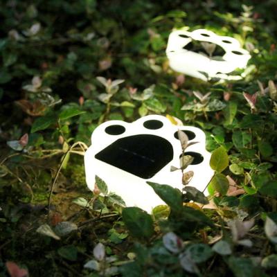 China Paw Print Solar Wall Steps LED Bear Claw LANDSCAPE Solar Outdoor Landscape Path Footprint Light Animal Paw Print Decoration Lamp for sale