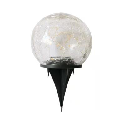 China Outdoor Waterproof Garden Slit Glass Ball Solar Garden Light Under Ground LED Lamp Glass Crack Lawn Light For Decoration for sale