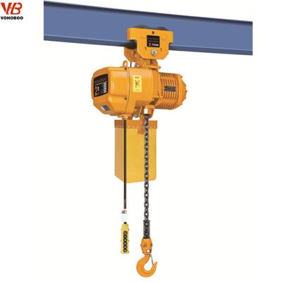 China Construction Hoist HHBB Single Type - 2 Ton Electric Chain Hoist With Manual Trolley for sale