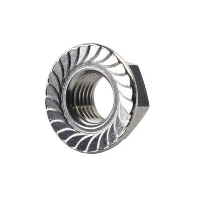 China General Industry DIN 6923 Stainless Steel Hex Lock Serrated Flange Nut DIN6923 for sale