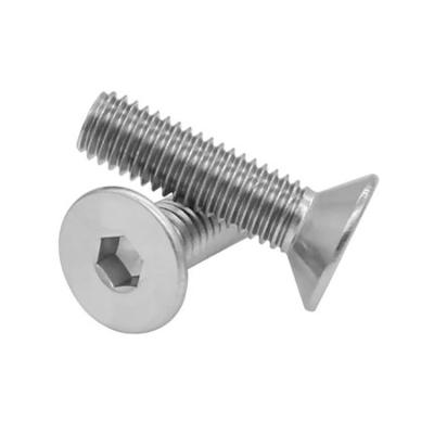 China DIN7991 A2-70 Stainless Steel Round Hex Socket Countersunk Head Screws Hex Socket Countersunk Head Screws for sale