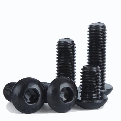 China Black Cap DIN7380 Grade12.9 Oxide Hexagon Socket Button Head Head Screws for sale