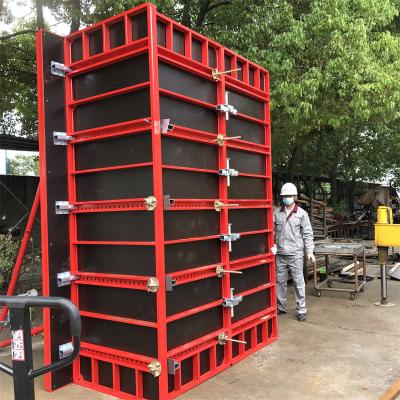 China Modern TECON 3000 x 1000 mm Large Red Steel Panel Formwork Wall And Column for sale