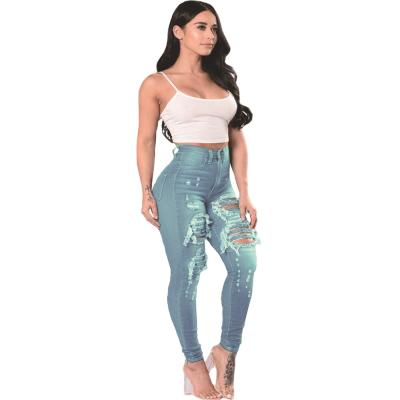 China Viable hot selling fashion ripped jeans pants women cool skinny factory direct sales for sale