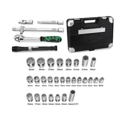 China Repair Handtool Direct Factory Ratchet Wrench Spanner Tools Socket Tool Set for sale