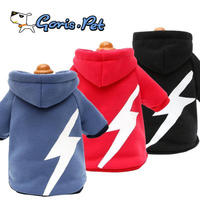 China Viable Autumn Winter Blank Lightning Warm Fleece Dog Hoodie for sale