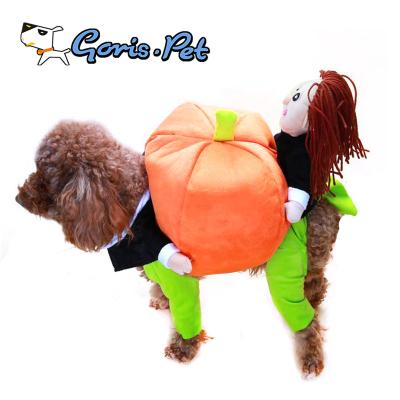 China Viable Wholesale Funny Pumpkin Wearing Halloween Dog 3D Costume for sale