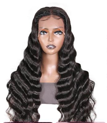 China 13x4 Deep Wave Human Hair Lace Front Wigs 14-28inch Pre Plucked Brazilian Hair Wigs For Women for sale