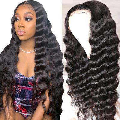 China New Hotselling Loose Wave Deep Wave Wigs Lace Front Wigs wirgin Hair Wigs For Black Women for sale