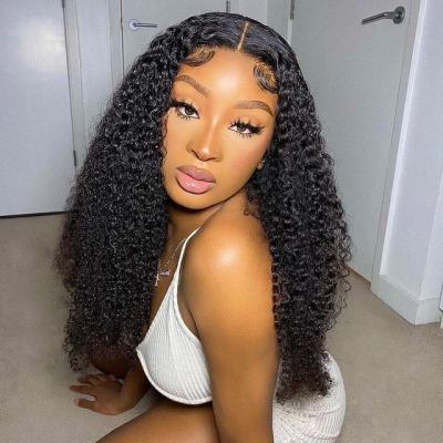 China Jerry Curl Wholesale High Quality HD Lace Hair Wigs For Women Virgin Lace Front Wig Pre Plucked With Baby Hair Transparent Color for sale