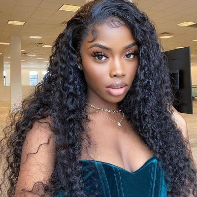 China Wholesale Water Wave Lace Frontal Wig Pre Plucked Brazilian Lace Front Human Hair Wigs For Black Women Water Wave No Shedding.No Tangle for sale