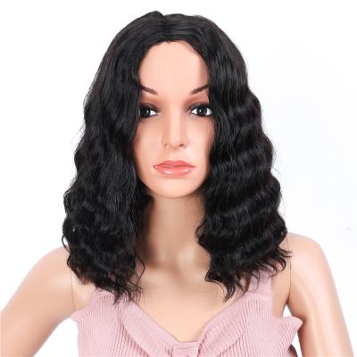 China Deep Wave Barely Shedding Thick Smooth Soft Bob Machine Made None Lace Wig With Neat Cut Short Virgin Cuticle Aligned Human Hair Wigs For Blackwomen for sale