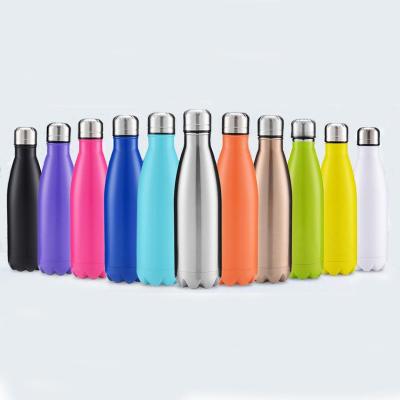 China 500ml Sustainable Logo Stainless Steel Vacuum Flask Custom Insulated Sport Water Bottle for sale