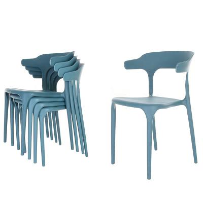 China (Size) 2022 Wholesale Modern Plastic Adjustable Molded Four Seat Armchairs in Blue for sale