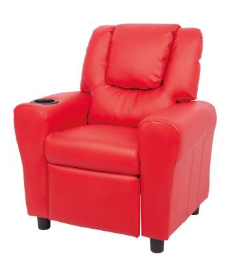 China Modern JINXUAN Kids Recliner Chair Padded Living Room Leather Sofa Red Children PU Kids Furniture Chair for sale