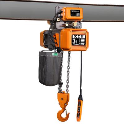 China High quality 3ton electric chain hoist double chain hoist motor hoist mobile construction hoist with trolley for sale