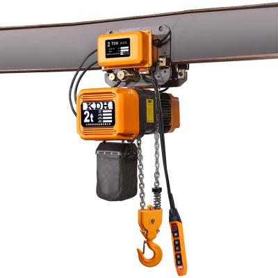 China High quality 2ton electric chain hoist double chain hoist motor hoist mobile construction hoist with trolley for sale