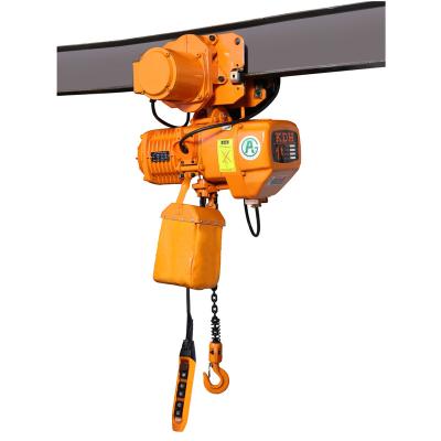 China High Quality Lifting Equipment Hoist 1ton Motor Electric Chain Hoist Construction Mobile Hoist With Trolley for sale