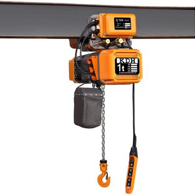 China EQ 3 Phase Motor 220v 1500kg Motor Electric Chain Hoist 3 Ton for sale