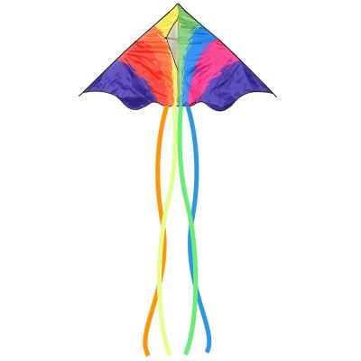 China Polyester Colorful Flying Rainbow Kite, The Factory Cheap Promotional Polyester Kites OEM Customized Logo Colour for sale