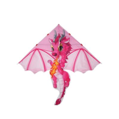 China Polyester 1.6m Pink dinosaur kite for wholesale, kites for adults easy to fly OEM Customized Logo Colour for sale