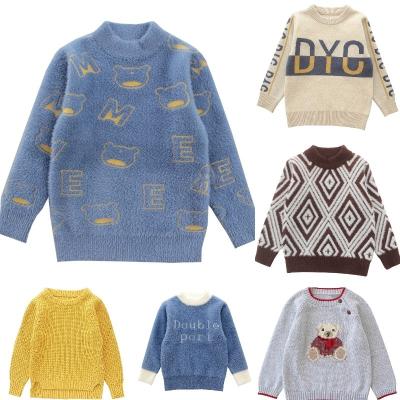 China Autumn Winter Toddler Baby Boy Kids Anti-Shrink Knit Warm Sweater Turtle Neck Pullover Sweater Tops for sale