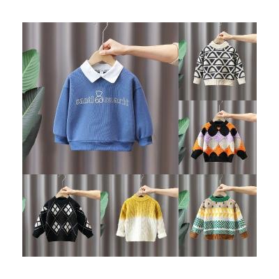 China European and American new design winter anti-shrink children's sweater knitted cartoon for baby boy pattern sweater children's wear clothes for sale