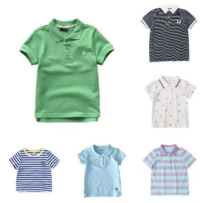 China 2023 new cotton anti-shrink children's summer short-sleeved polo shirts item for sale