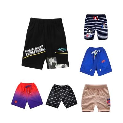 China Wholesale Color Fade Proof Denim Lattice Soft Solid Knitting Shorts For Baby Boy Lattice Shorts Kids Shorts for sale