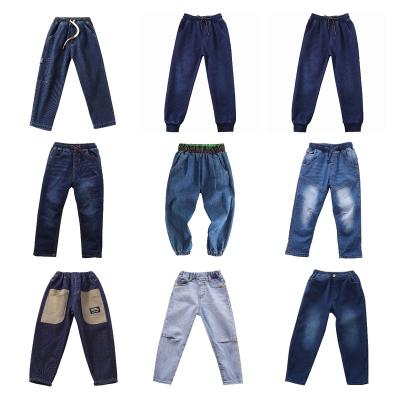 China Wholesale Color Fade Proof Baby Kids Retro Casual Wear Kids Boys Blue Jeans Denim Pants for sale