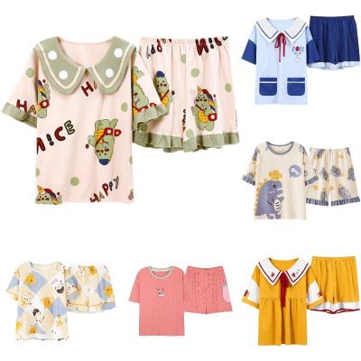 China Two-piece QUICK DRY spring shorts short sleeve pajamas set women's clothing 2023 new soft and can be worn outside the service home spring for sale