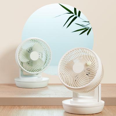 China Makaron Multicolored Cool Air Soft Touch 9inch Function 3D Circulation Fan Desktop Fans for sale