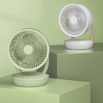 China With Timer Function Wood Grain Water Transfer Printing Desktop Material Automatic Head Swing 3D Fans for sale