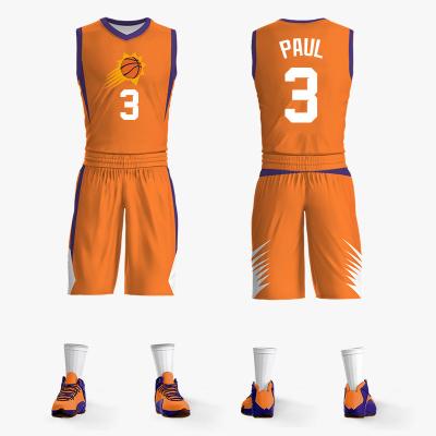 China High Quality Sports Basketball Men Basketball Uniform Cheap Jersey Sets for sale